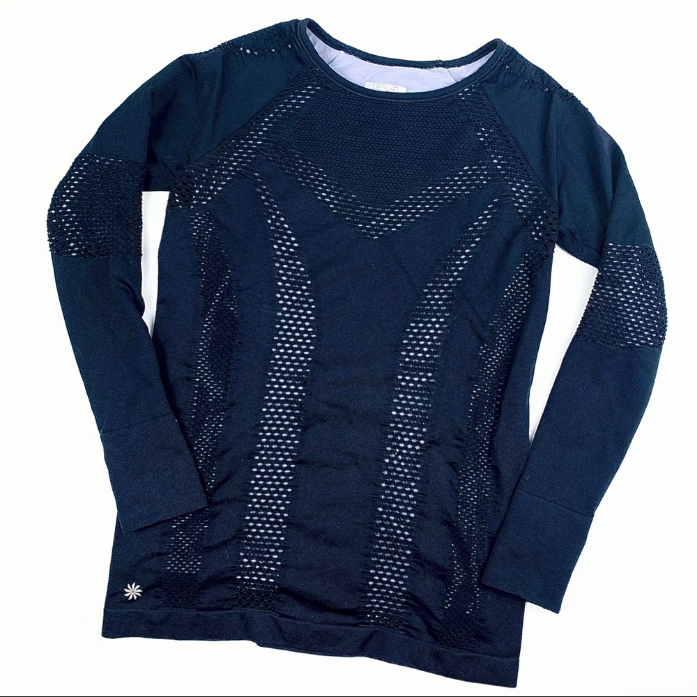 Athleta Long Sleeved Workout Top Black